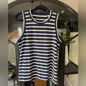 J.Crew Sleeveless Split Back T shirt, Sz Lg
